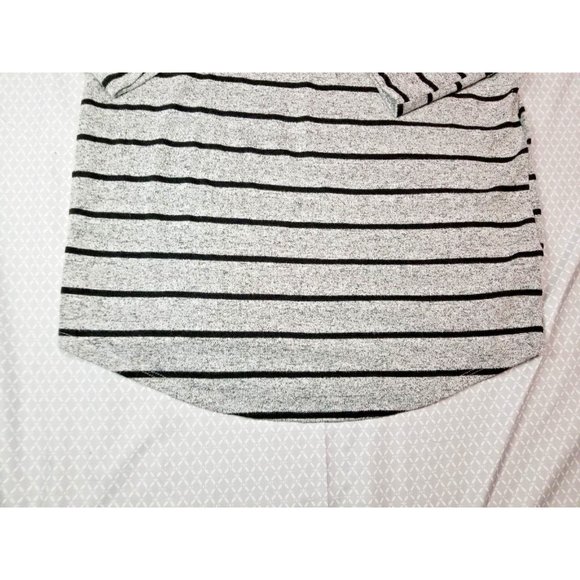 Womens Market & Spruce 3/4 sleeve Gray w/Black Stripe - Large - Picture 3 of 5